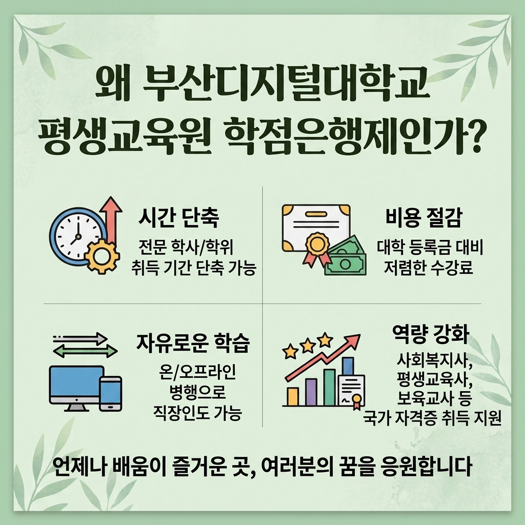 왜 부산디지털대학교 평생교육원 학점은행제인가